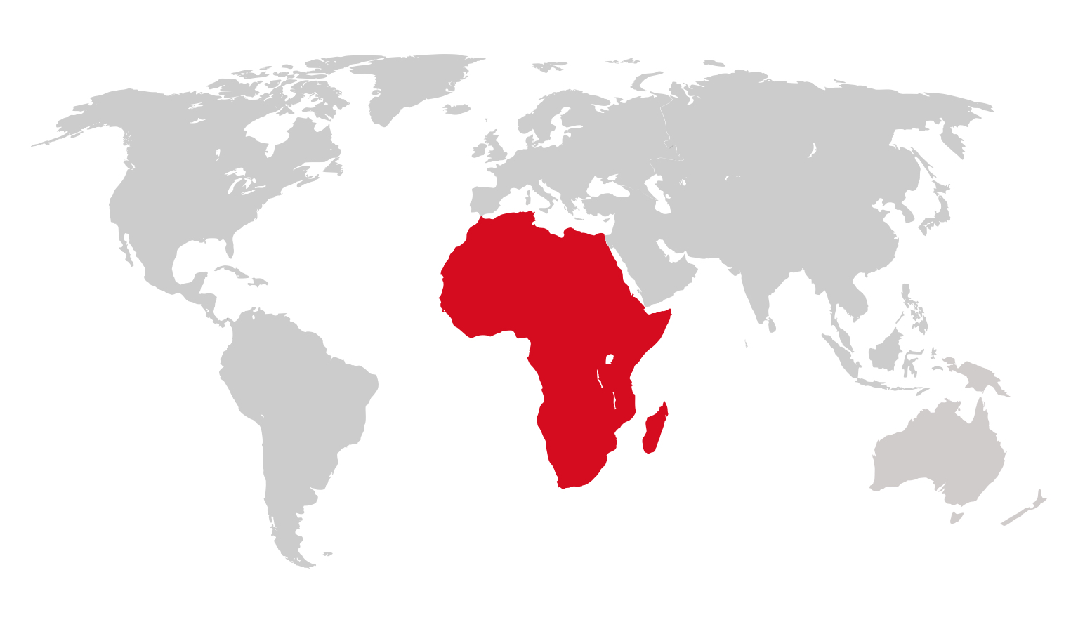 World map with Africa highlighted