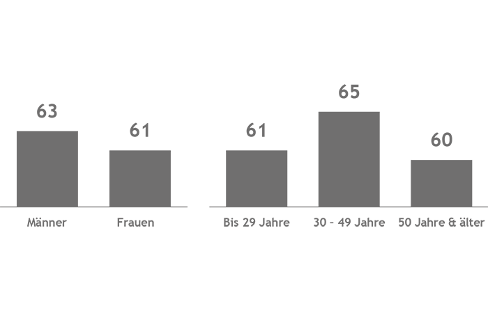 Grafik, die die gruppenspezifischen Unterschiede im Einhell DIY Index zeigt.