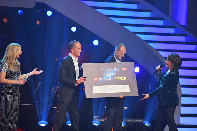 Einhell supports Austria's biggest humanitarian aid campaign "Licht ins Dunkel".
