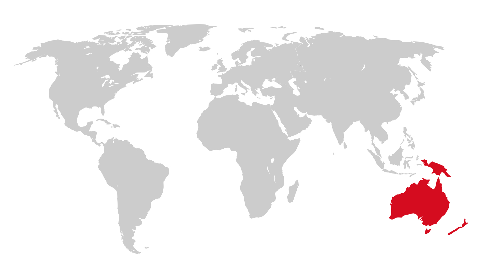 World map with Australia highlighted