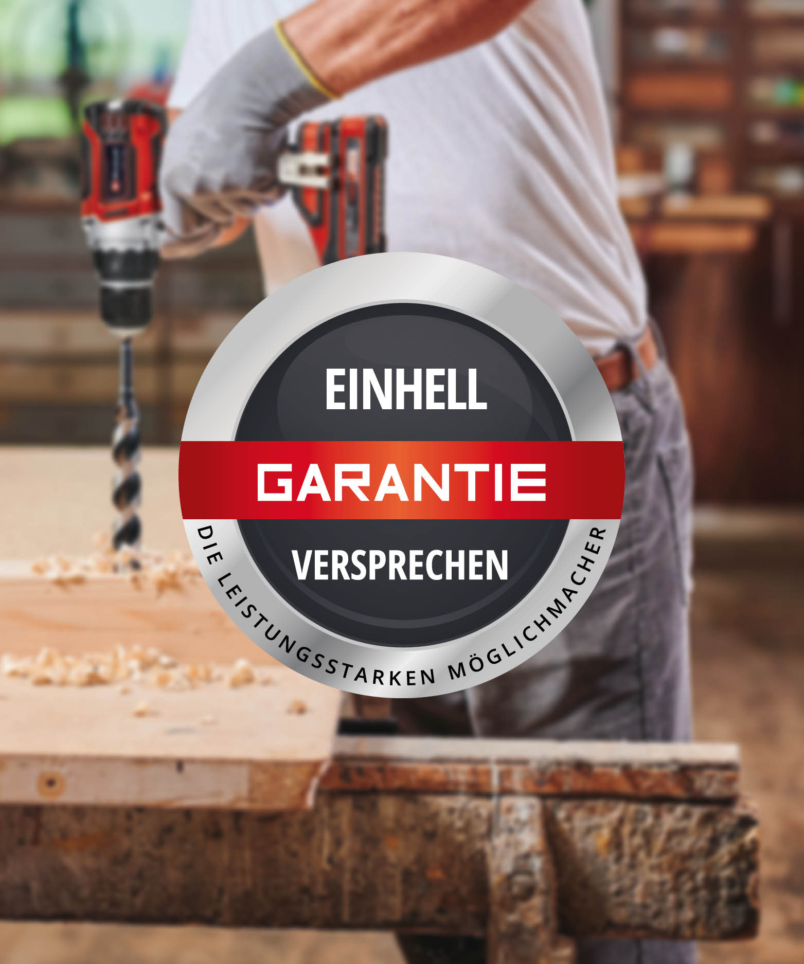 Icon with Einhell warranty promise